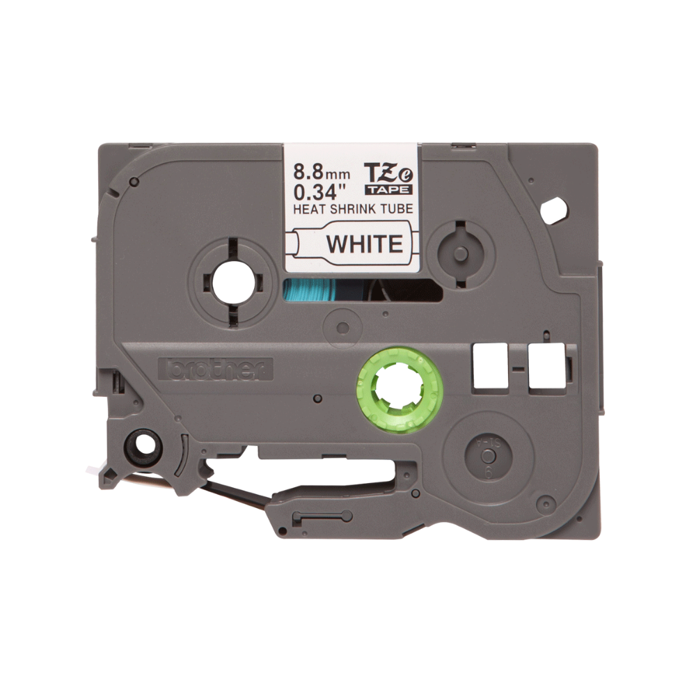 Cinta Brother HSE221 Negro Sobre Blanco Termorretráctil 8.8mm x 1.5m Para PTE300 / PTE550W / PTP950NW