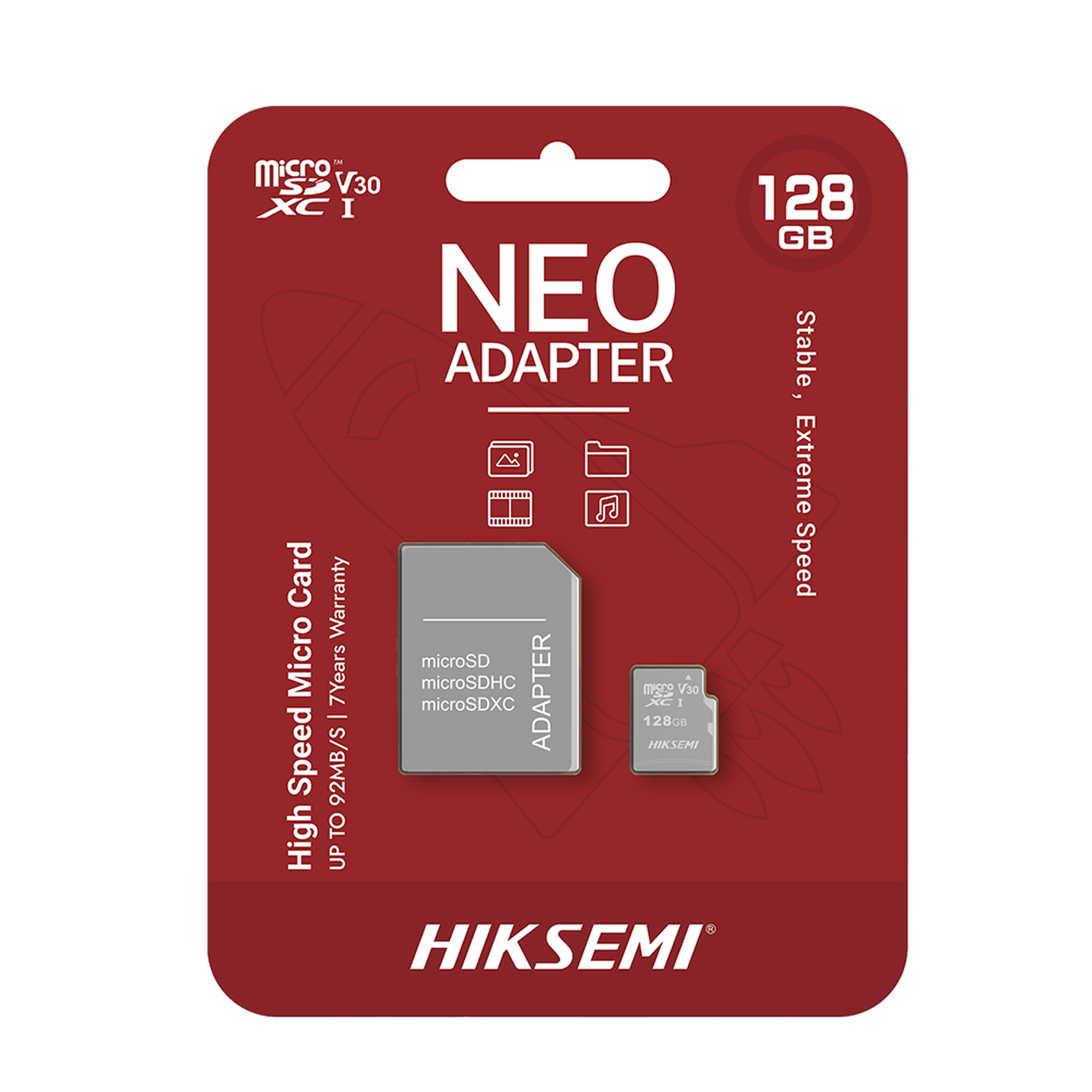 Memoria microSD Clase 10 128GB con Adaptador Celular Tablet Multipropósito Lectura 92MBs Escritura 50MBs