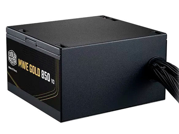 Fuente de Poder Cooler Master MWE Negro 850W 80 PLUS Gold Velocidad Ventilador 2400 RPM Dimensiones 140x150x86 mm ATX 12V Ver. 3.1 NO MODULAR