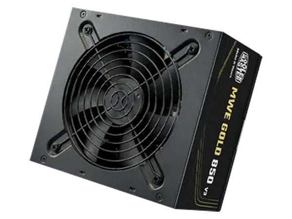 Fuente de Poder Cooler Master MWE Negro 850W 80 PLUS Gold Velocidad Ventilador 2400 RPM Dimensiones 140x150x86 mm ATX 12V Ver. 3.1 NO MODULAR