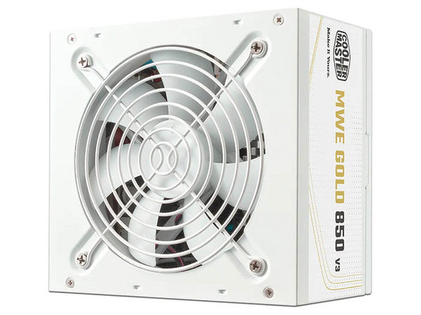 Fuente de Poder Cooler Master MWE Blanco 850W 80 Plus Gold 2400 RPM 50-60 Hz Non Modular Dimensiones 140x150x86 mm