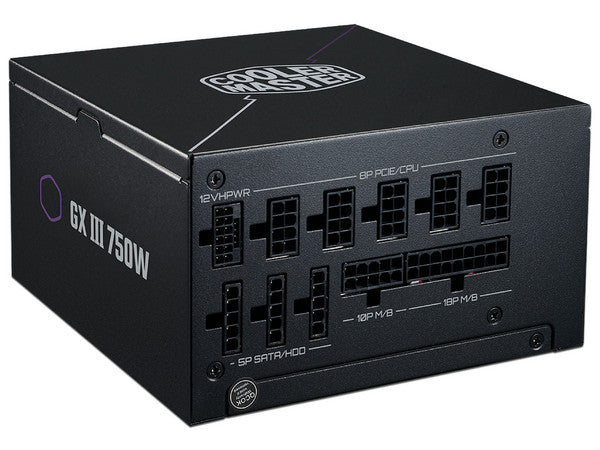 Fuente de Poder Cooler Master GX III Negro 750W 80 Plus Oro Velocidad Ventilador 1900 RPM Dimensiones 160x150x86 mm MPX-7503-AFAG-BUS