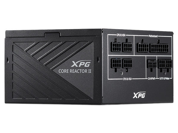 Fuente de Poder XPG 750W CORE REACTOR II 80 Plus Gold FDB Cojinete fluidodinámico 1x12VHPWR 6xPCIE 2xEPS 2400 RPM ATX 3.0
