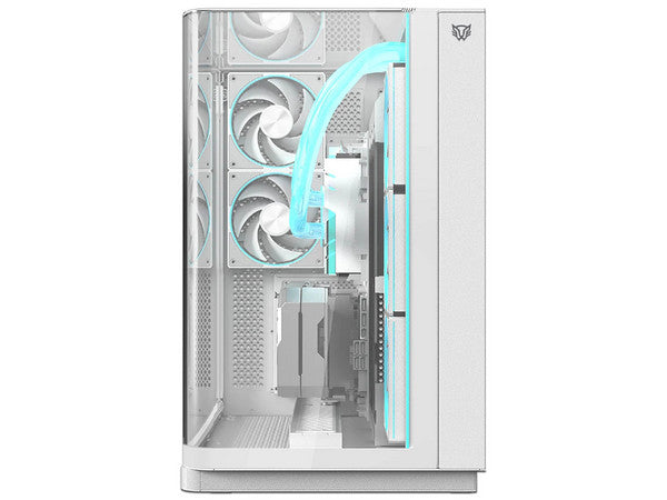 Gabinete Balam Rush Tank Expert Curve 7800 Media torre Blanco cristal panel curvo 5xVentiladores ARGB ATX /Micro ATX/ Mini ITX sin fuente