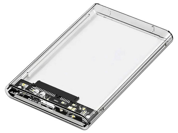 Gabinete Brobotix glass para disco duro SSD SATA interfaces internas I II y III 2.5pulg USB V3.0 modelo 6007587