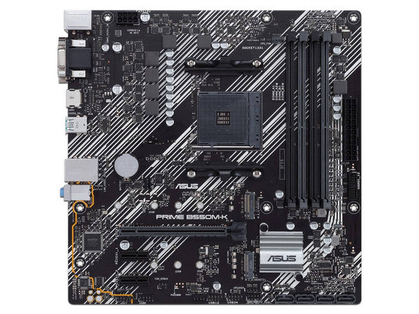 Tarjeta Madre ASUS PRIME B550M-K Ryzen 3ra Gen socket AM4 doble M.2 HDMI VGA DVI