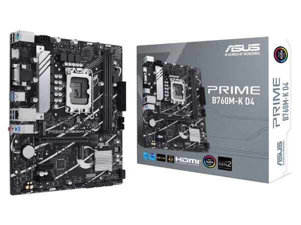 Tarjeta madre Asus Prime B760M-K D4 socket 1700 Gen 12/13/14 2xDDR4 HDMI VGA Micro ATX