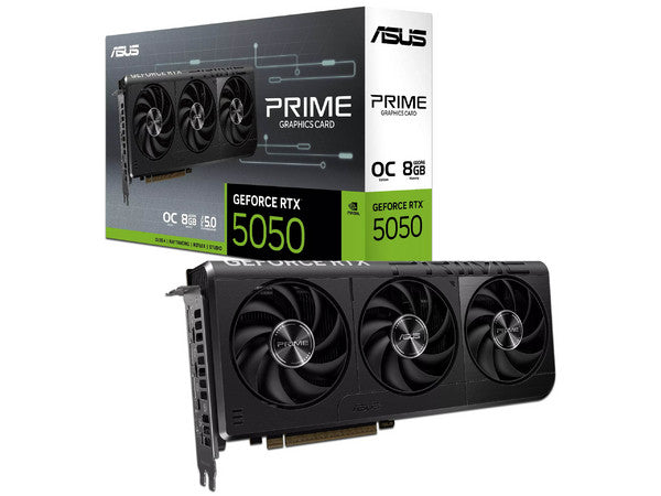Tarjeta de video Asus 8GB GeForce RTX5050 3xfan DDR6 DLSS 4 1xHDMI 3xDP PRIME-RTX5050-O8G