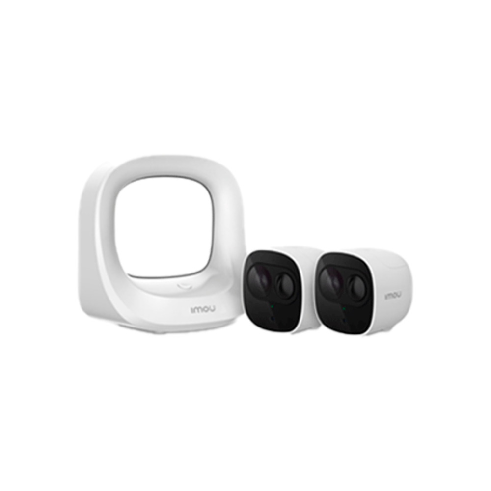 Kit Imou Cellpro con 2 Cámaras Inalámbricas, 2MP, Batería Recargable, Audio Bidireccional, PIR, IR 10m, Compatible con Alexa y Google Assistant