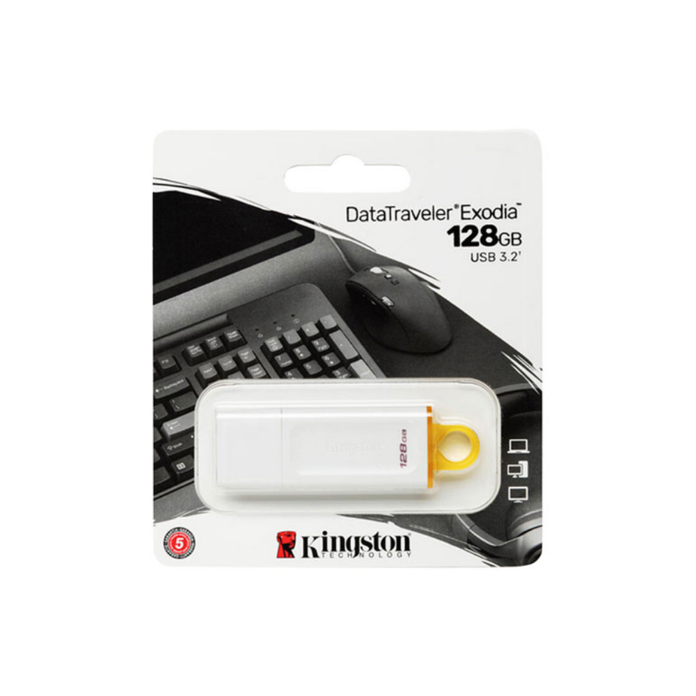 Memoria Flash Kingston 128GB USB 3.2 Gen 1 DTX Blanco (KC-U2G128-5R)