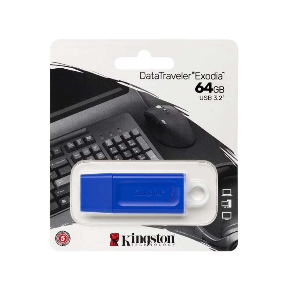 Memoria Flash Kingston 64GB USB 3.2 Gen 1 Azul (KC-U2G64-7GB)