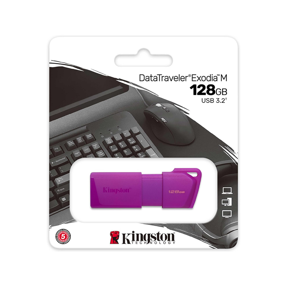 Memoria Flash Kingston 128GB USB 3.2 Gen 1 DTXM Morado (KC-U2L128-7LP)