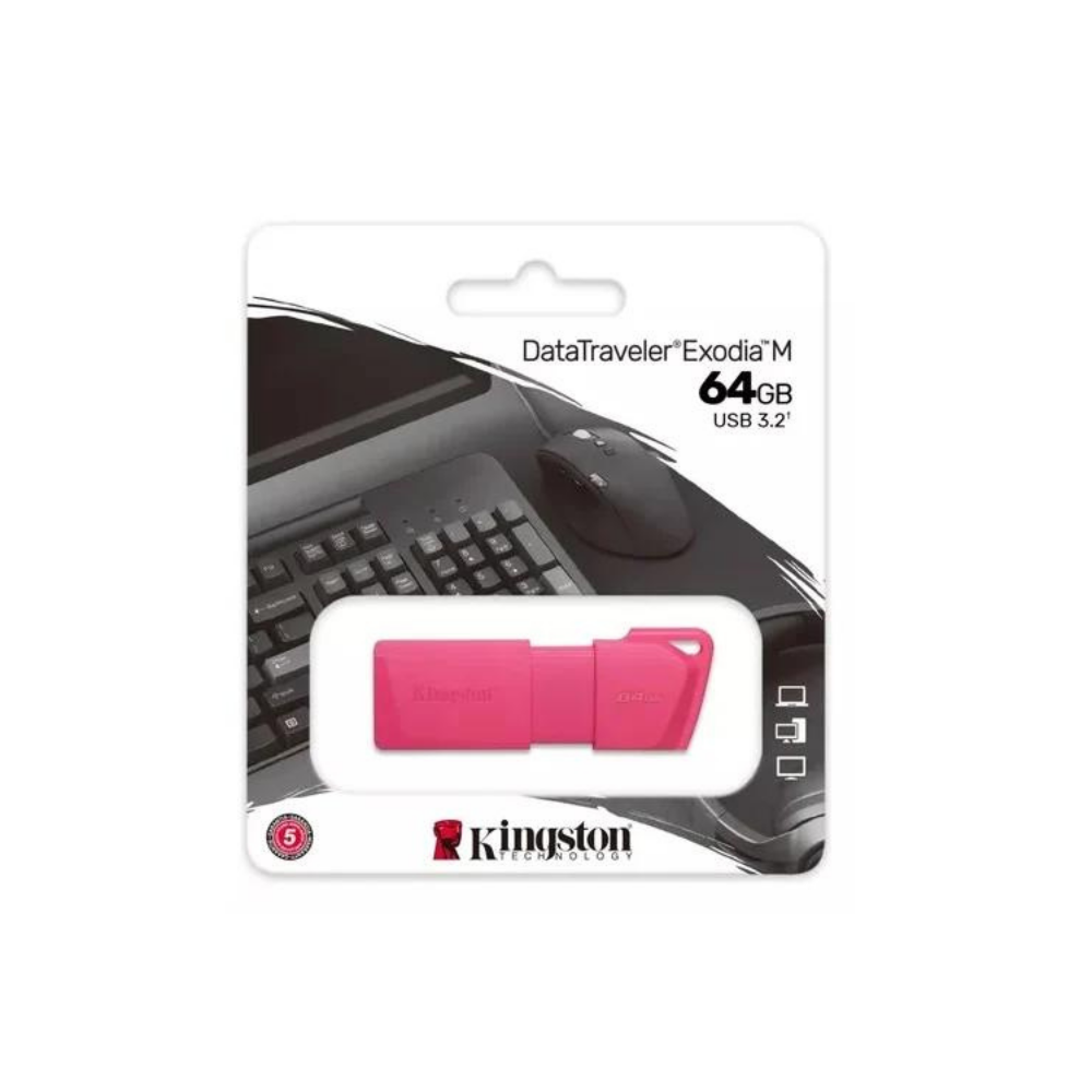 Memoria Flash Kingston 64GB USB 3.2 Gen 1 DTXM Rosa (KC-U2L64-7LN)