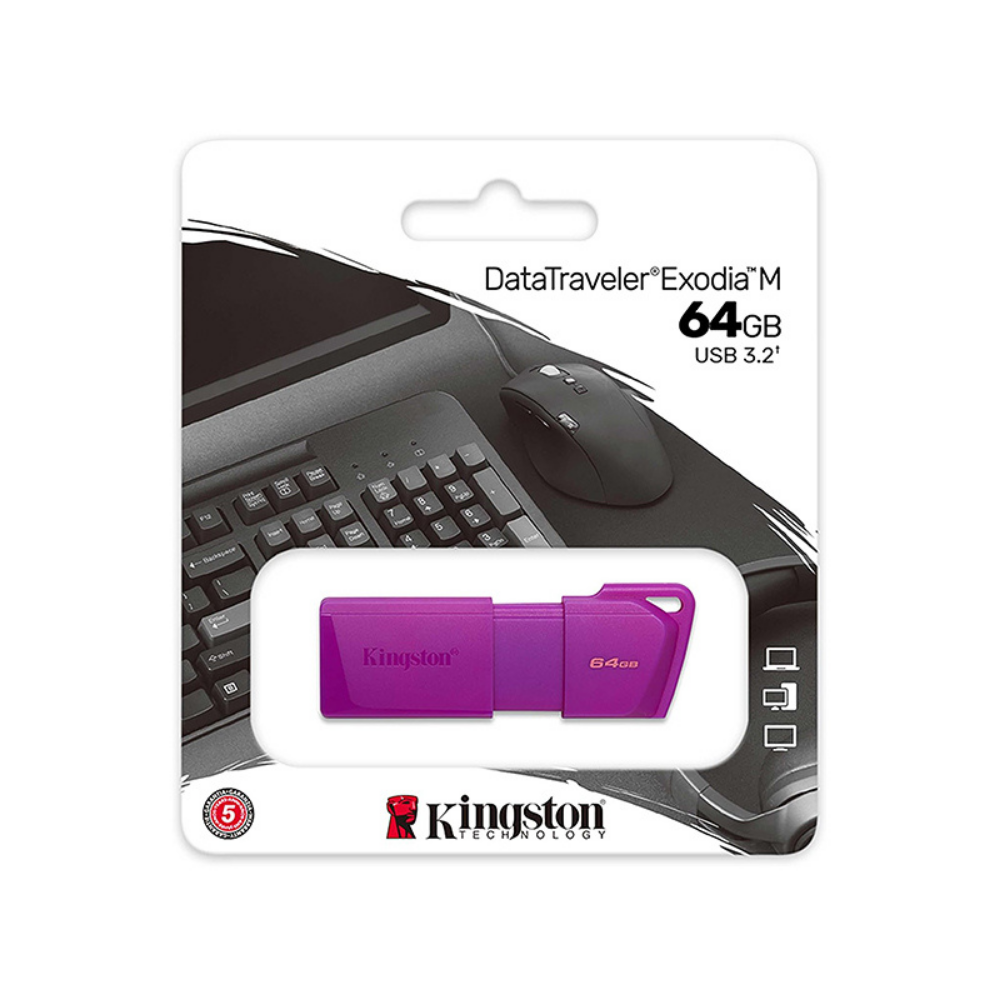 Memoria Flash Kingston 64GB USB 3.2 Gen 1 DTXM Morado (KC-U2L64-7LP)