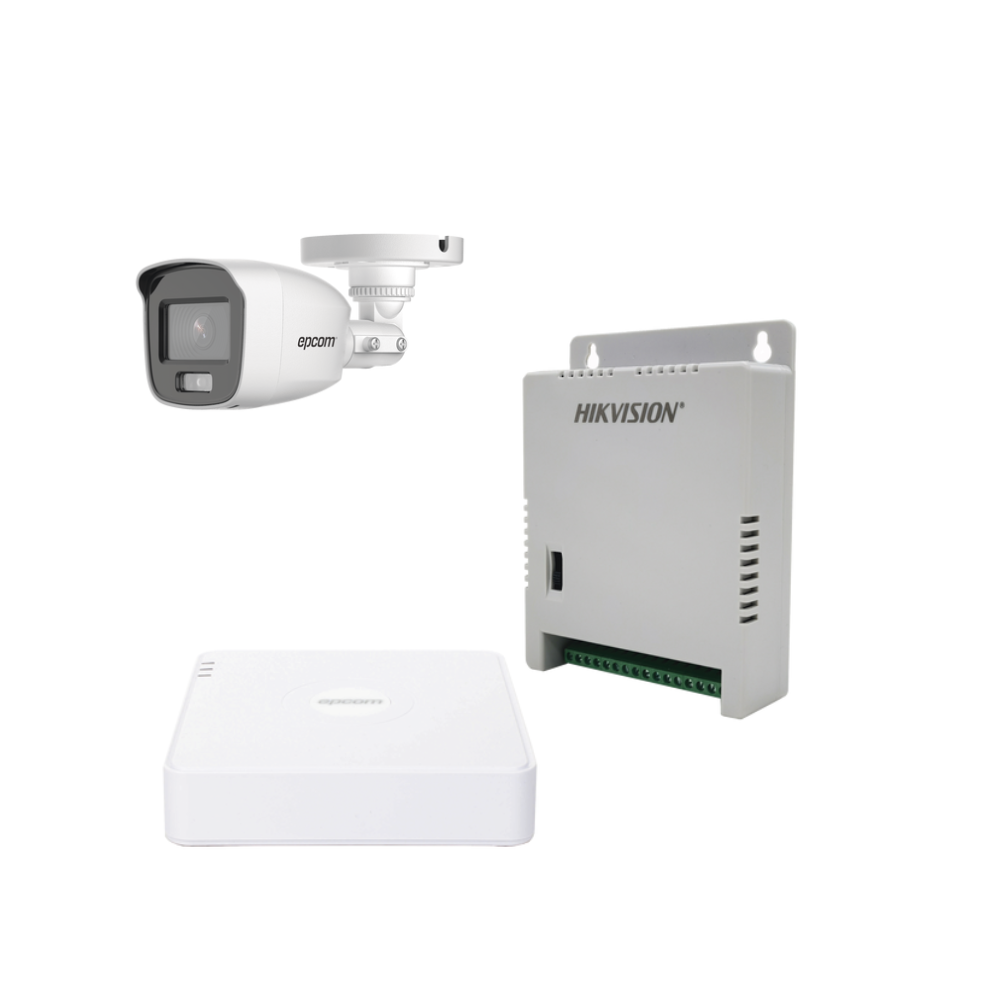 KIT TurboHD con Audio 1080p, DVR 8 Canales 1080p Lite, 8 Cámaras Bala (Exterior 2.8 mm), Transceptores, Conectores, Fuente de Poder, Audio por Coaxitron