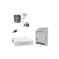 KIT TurboHD 1080p, DVR 8 Canales con Audio por Coaxitron, 8 Camaras con Microfono Integrado 101° Vision, Luz Blanca + IR Vision Nocturna, Transceptores, Conectores, Fuente de Poder Profesional