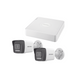 Kit IP 1080p (2 Megapixeles), NVR de 4 Canales con 4 Puertos PoE, 2 Camaras Bala IP con Microfono Integrado, ColorVu Lite y ACUSENSE Lite