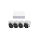 Kit IP 1080p (2 Megapi­xeles) con NVR de 4 Canales, 4 Puertos PoE, 4 Camaras IP Turret con Microfono Integrado, ColorVu y ACUSENSE Lite