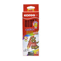 Lapiz Grafito Kores Jumbo Coach Triangular 2Hb Rojo C/12