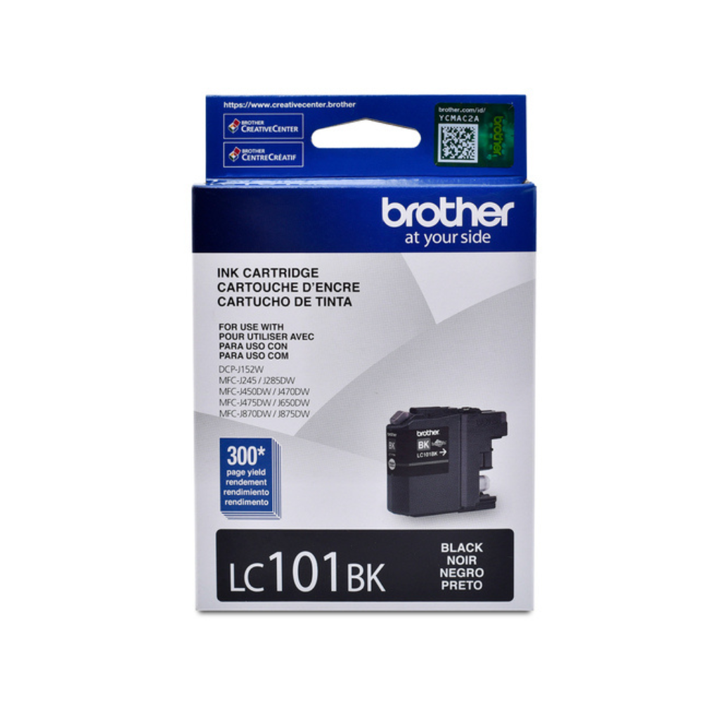 Cartucho Brother LC101BK Negro Rendimiento de 300 Páginas para J870D LC101BK