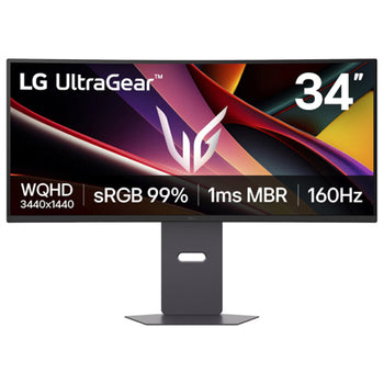 Monitor LG 34" UltraGear Curvo WQHD 3440x1440 Panel VA 160Hz 1ms MBR