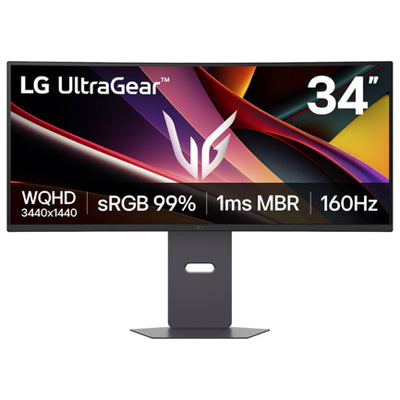 Monitor LG 34" UltraGear Curvo WQHD 3440x1440 Panel VA 160Hz 1ms MBR
