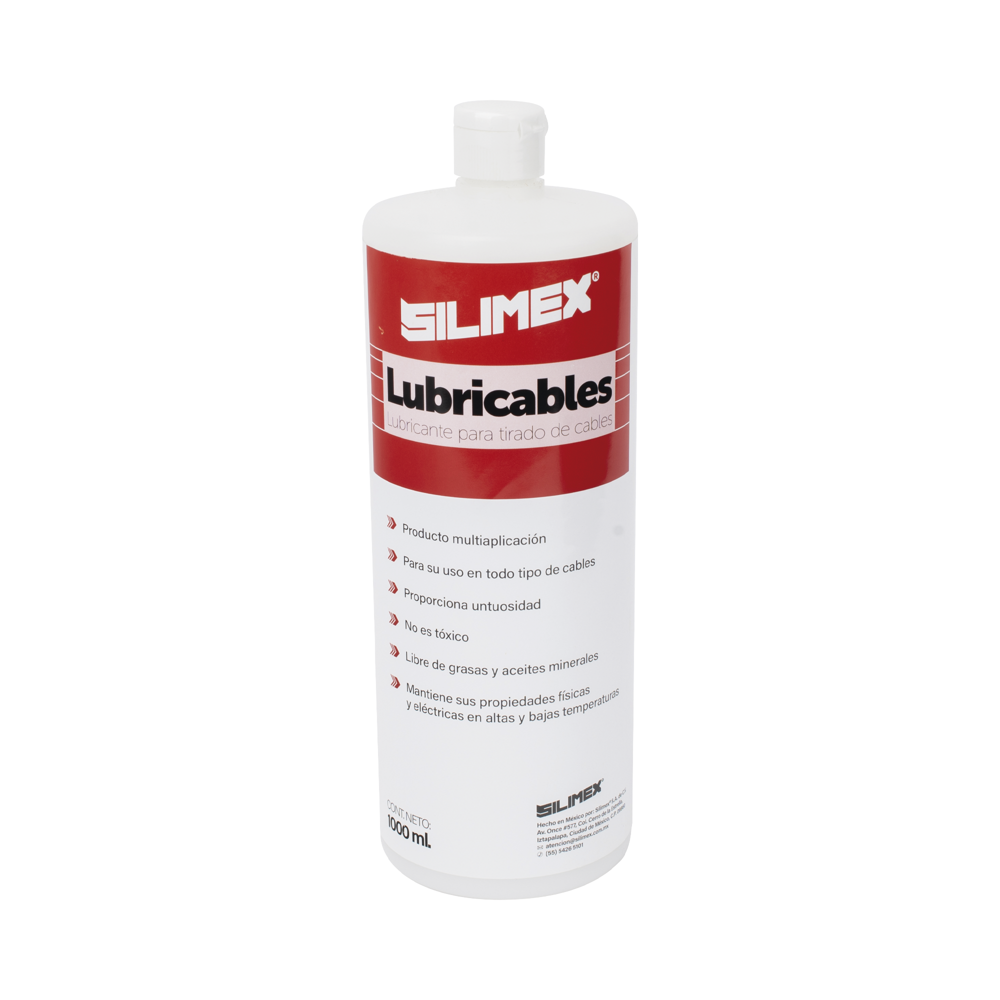 Lubricante Dielectrico de Alta Eficiencia para Jalado de Cables Sin Datos / No es Toxico y Compatible con Todo Tipo de Cable / Deslizamiento de Cables Seguro, Sin Friccion y Sin Riesgos / Presentacion de 1 Litro