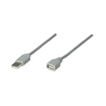 Cable USB 1.1 Extension 1.8M Manhattan Macho-Hembra Gris (165211)