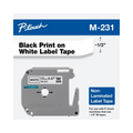 Cinta Brother M231 Negro-Blanco 12mm x 8m PT85 100-110 M231