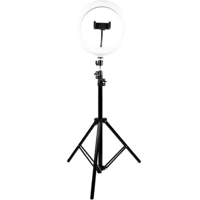 Aro de Luz Perfect Choice 10" para Streaming con Base Expandible y Tripié