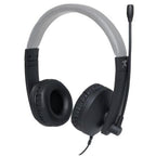 Audifono diadema alambrico Perfect Choice con USB y microfono ajustable Loudy color Negro