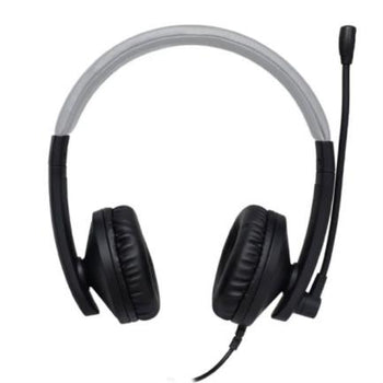 Audifonos diadema alambrico Perfect Choice con USB y microfono ajustable Loudy color Negro