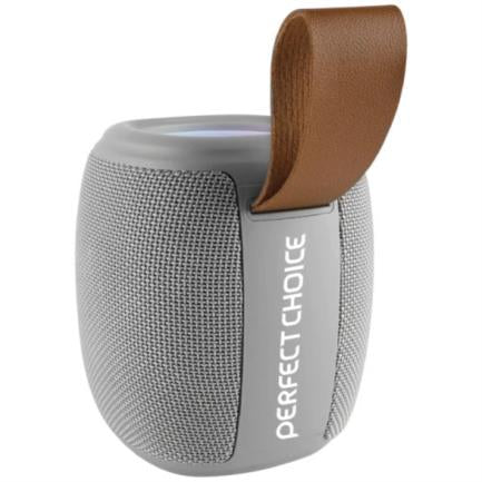Bocina Perfect Choice Novel Drum Inalámbrica Bluetooth TWS RGB Gris