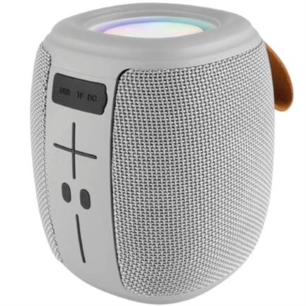 Bocina Perfect Choice Novel Drum Inalámbrica Bluetooth TWS RGB Gris