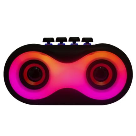 Bocina Perfect Choice Owty LED RGB con Teclas Mecanicas Color Negro