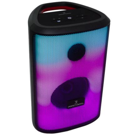 Bocina Perfect Choice Rampage Profesional Portable RGB 30W Negro