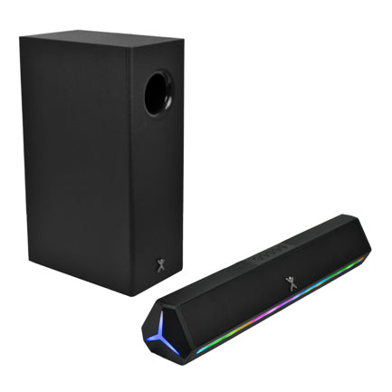 Barra de Audio Perfect Choice Emphoria RGB 2.1 Subwoofer 70W Negro