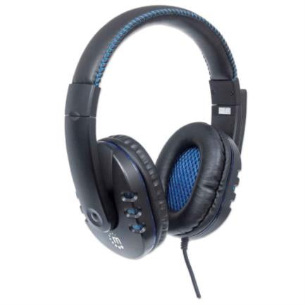 Audífonos Gaming Manhattan Micrófono USB Negro