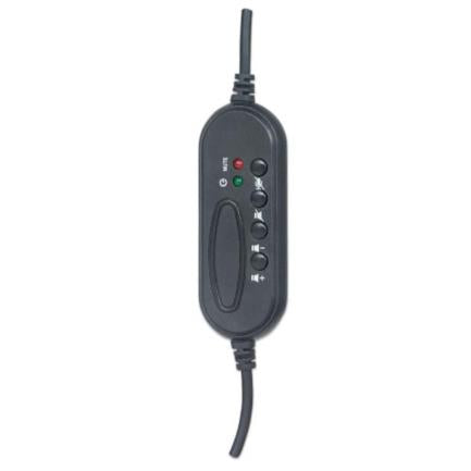 Audífonos Gaming Manhattan Micrófono USB Negro