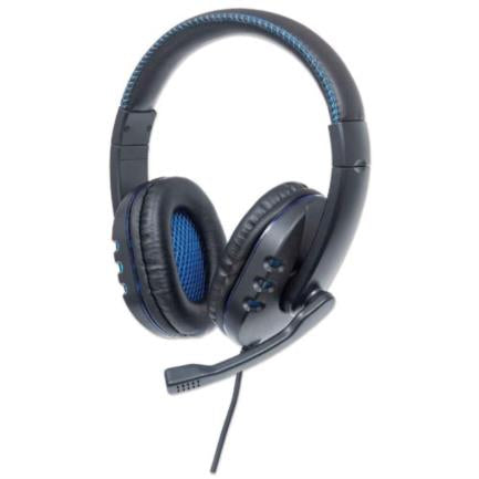 Audífonos Gaming Manhattan Micrófono USB Negro