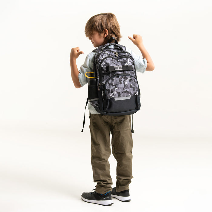 Mochila escolar Perfect Choice para niños Arcade diseño de Dinosaurios modelo PC-085164