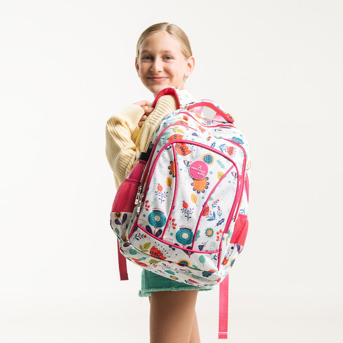 Mochila Escolar Perfect Choice para Niños Brooklyn diseño de Flores modelo PC-085317