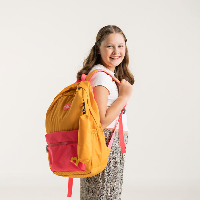 Mochila escolar Perfect Choice para niños Groovy modelo PC-085126 color Amarillo