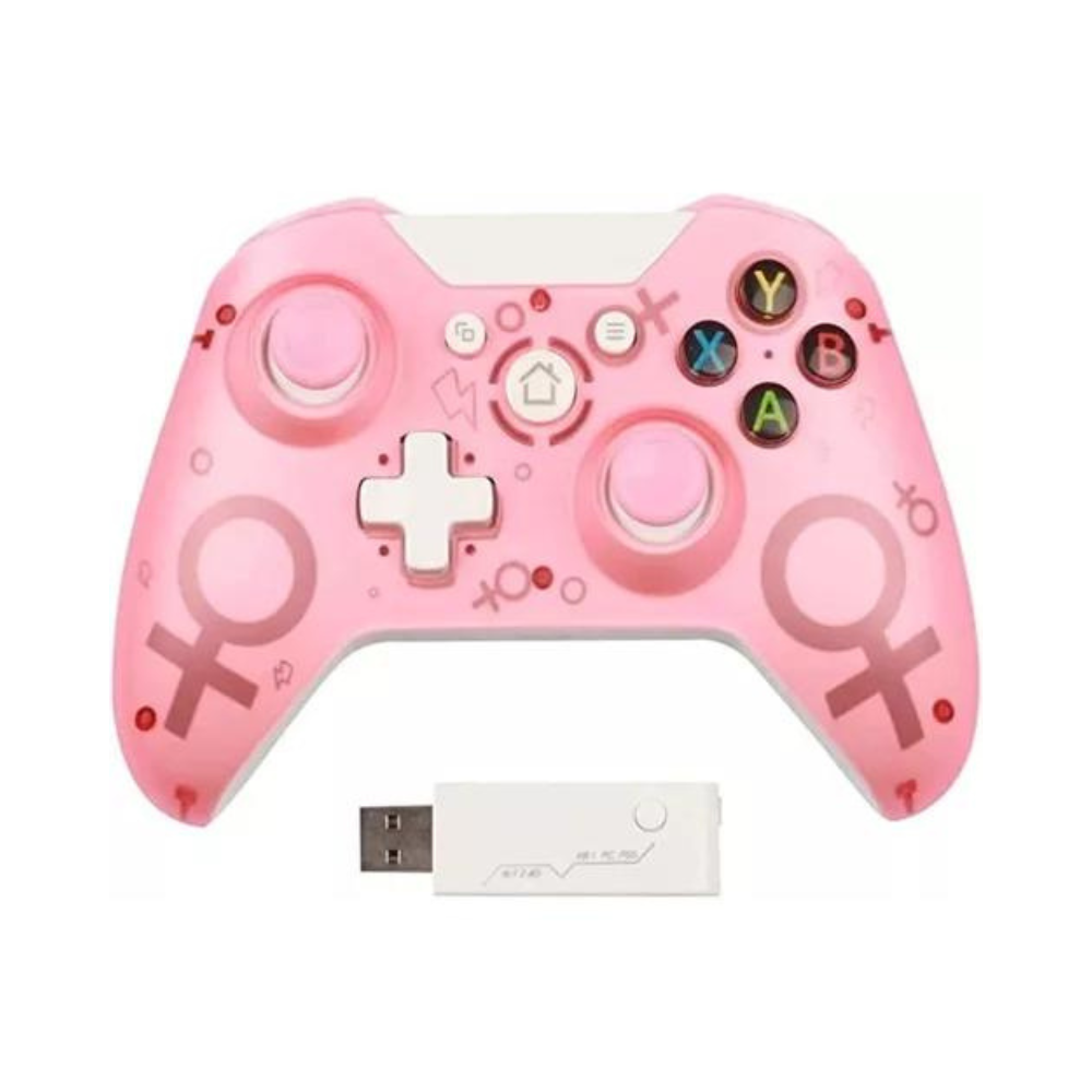 Control Inalámbrico Rosa USB N-1 Compatible con Xbox One, PS3 y PC