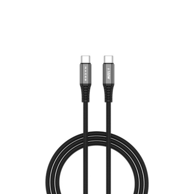 Cable Naceb tipo C a tipo C 100W de 1M color Negro