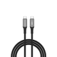 Cable Naceb tipo C a tipo C 240W USB4.0 40GBPS de 1Mcolor Negro