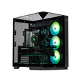Gabinete gamer Naceb M-ATX cristal templado 3 ventiladores