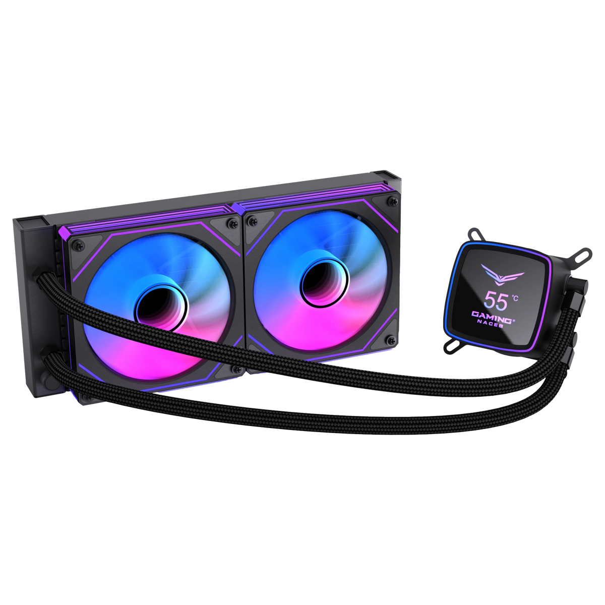 Enfriamiento Liquido Naceb Boreal 240MM para pantalla digital ARGB NA-0655N color Negro