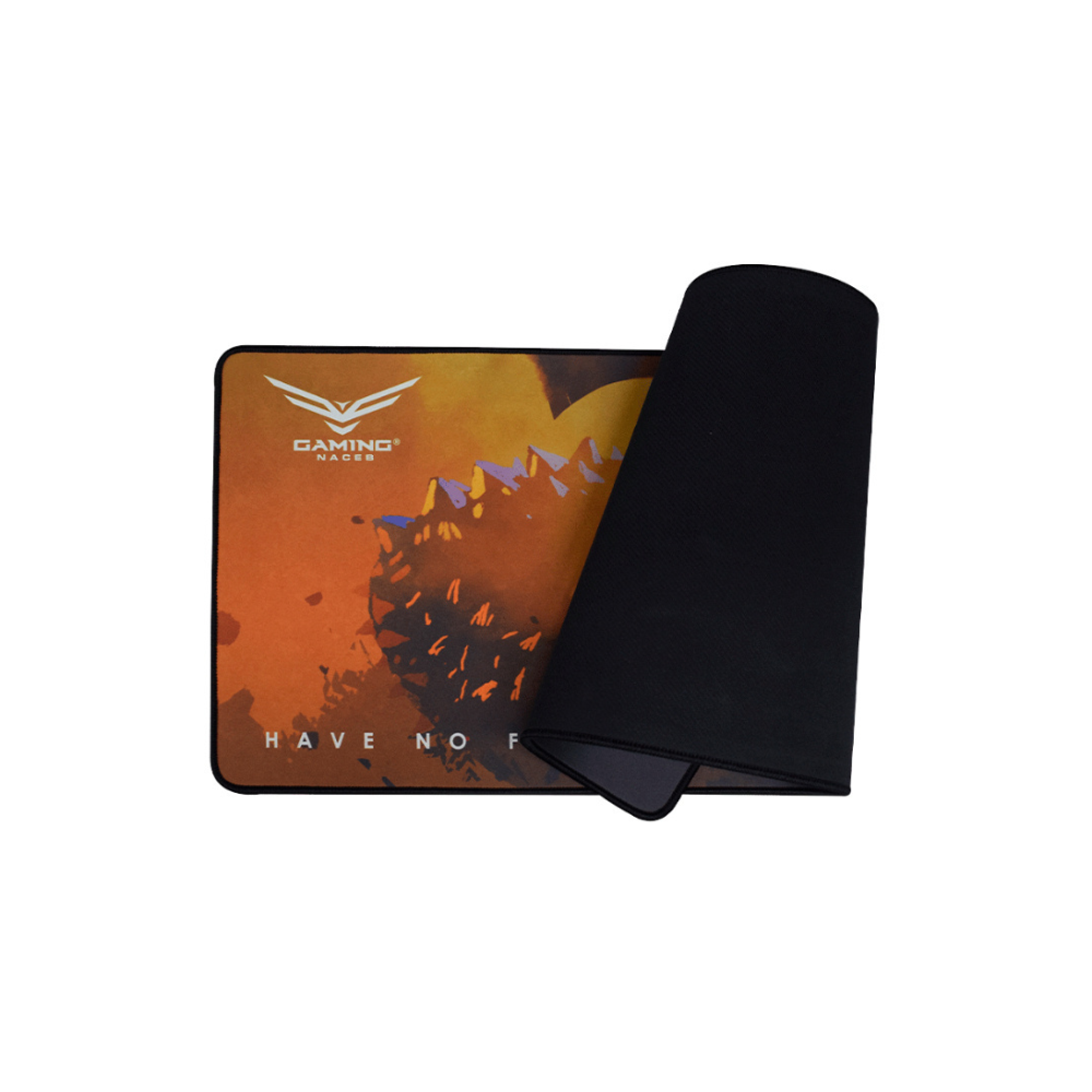 Mousepad XL Naceb Wizard XL color Negro con Naranja grosor 4mm 80 x 30cm