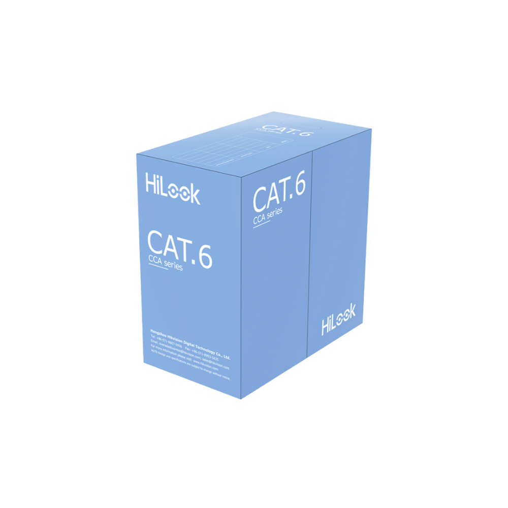 Bobina de Cable UTP Cat6 305m Blanco CCA Interior PVC CCTV y Redes